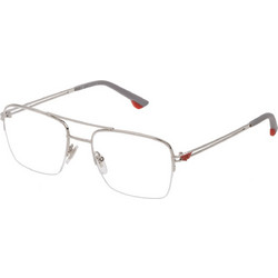 Police SPLB39E6 0U28P Ανδρικά Γυαλιά Ηλίου Aviator Μεταλλικά Ασημί με Aσημί Φακό