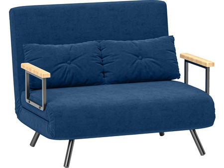 HOMCOM Καναπές Κρεβάτι Βελούδινος Πετρόλ 102x73x81cm 839-835V00BU