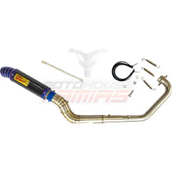 GL Q63-55 Σετ Εξάτμισης για Yamaha Crypton X 135 Black 11650-483