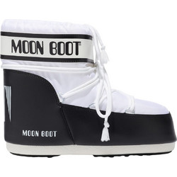 Moon Boot Γυναικεία Μποτάκια Χιονιού Πλατφόρμα Λευκά Μαύρα Αδιάβροχα με Γούνα 80D1409340-A001