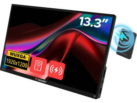 Verbatim Touchscreen Monitor + Power Bank 5000mAh IPS HDR Φορητό Monitor 13.3" 1920x1200 FHD 60Hz 6ms