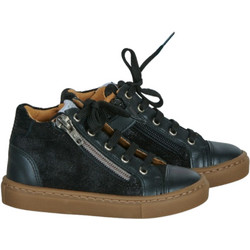 GBB Παιδικά Μποτάκια Μαύρα Suede με Φερμουάρ & Σκρατς AM329-41