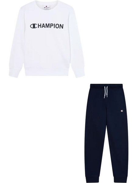 Champion Παιδικό Σετ Φόρμας Λευκό Μαύρο 307263-WW001