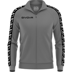 Givova Giacca Tricot Band Ανδρική Ζακέτα Φούτερ με Φερμουάρ Ανθρακί BA13