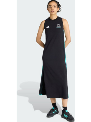 Adidas Mercedes AMG Petronas Formula Team Midi Καλοκαιρινό Αθλητικό Φόρεμα Μαύρο KE5923