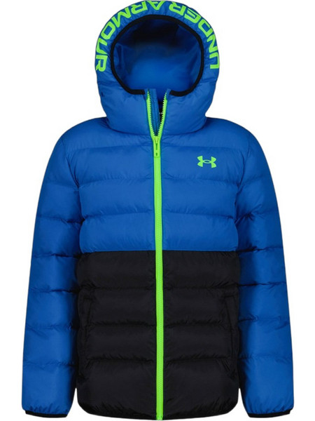 Under Armour Παιδικό Μπουφάν Χειμωνιάτικο Puffer Royal Blue Navy Μπλε Lime UJFIM09F-476