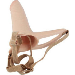 Egzo Hollow Harness Strap On με Dildo 18cm Flesh FH10