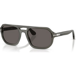 Persol PO3393S 1103B1 Ανδρικά Γυαλιά Ηλίου Aviator Κοκάλινα Γκρι με Μαύρο Φακό
