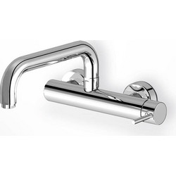 Eurorama Tonda 202-711401-100 Μπαταρία Κουζίνας Τοίχου Διπλής Παροχής Ανάμεικτη Inox