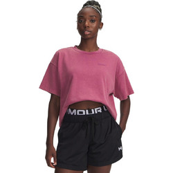 Under Armour Boxy Wash SS Γυναικείο Αθλητικό T-Shirt Φούξια 6007690-659