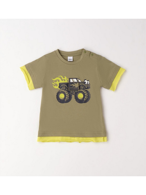 iDo Παιδικό T-Shirt Κοντομάνικο Χακί 4G265-5454