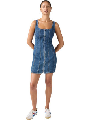 Levi's Mini Καλοκαιρινό Καθημερινό Φόρεμα Τζιν Μπλε 005EW-0003
