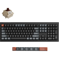 Keychron V6 Ultra 8K Ασύρματο Μηχανικό Gaming Πληκτρολόγιο με Keychron Silk POM Brown Διακόπτες RGB Black