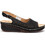 Zak Shoes Ανατομικές Καλοκαιρινές Γυναικείες Πλατφόρμες Χαμηλές Δερμάτινες Μαύρες SD76058
