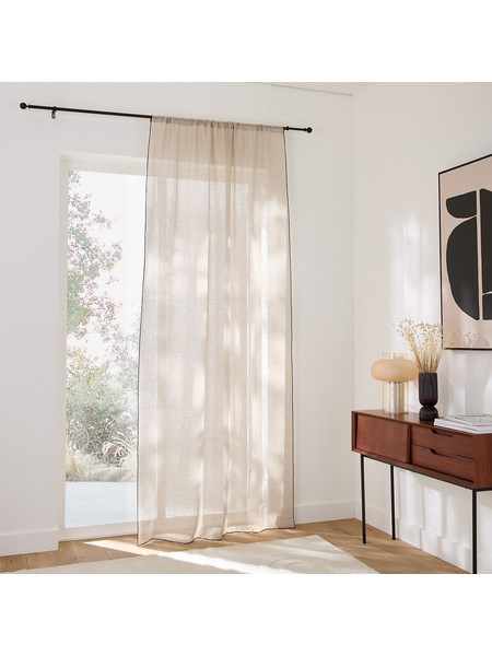 La Redoute Κουρτίνα με Γάντζους 135x260 Onega 351329307 Φυσικό