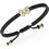 Guess Borboleta Μακραμέ από Ατσάλι & Κορδόνι με Ζιργκόν UBB06133JWYGBKT