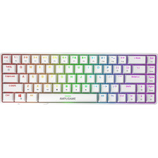 Fifine GK1 Μηχανικό Gaming Πληκτρολόγιο 65% με Custom Red Διακόπτες RGB White