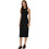Calvin Klein Midi Καλοκαιρινό Καθημερινό Φόρεμα Ριπ Μαύρο LV047F242G-UB1