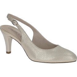 Caprice Ανατομικές Γόβες Slingback Δερμάτινες με Λεπτό Ψηλό Τακούνι Χρυσές 9-29606-42-978
