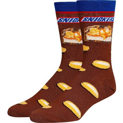 Cool X Snickers Hungry Ανδρικές Κάλτσες Ψηλές με Σχέδια Καφέ 38195MCNCF