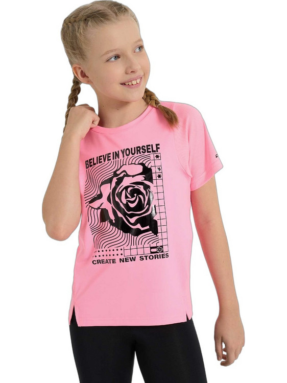 Demix Παιδικό T-Shirt Κοντομάνικο Ροζ 137923-81