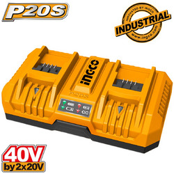 Ingco FCLI2082 Φορτιστής Εργαλείων 20V 2 Θέσεων
