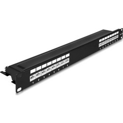 DeLOCK 66876 Patch Panel Keystone Rack 1U 19" 16 Θυρών