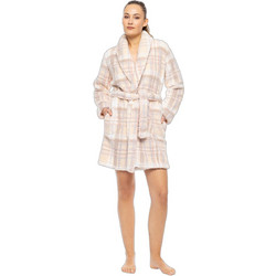 Pink Label Γυναικεία Ρόμπα Χειμωνιάτικη Fleece Σομόν W1885