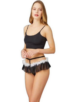 Cottonhill Γυναικείο Sexy String Μαύρο CH7011