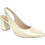 Piccadilly Ανατομικές Γόβες Slingback Λουστρίνι με Χοντρό Ψηλό Τακούνι Λευκές 745145-40