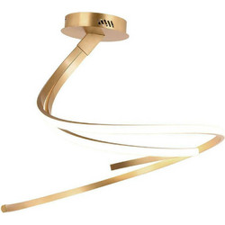 LUCE LED-KINETIC-PL-ORO Κρεμαστό Φωτιστικό Οροφής Μονόφωτο LED με Ρυθμιζόμενο Λευκό Φως Χρυσό 60x4x58cm