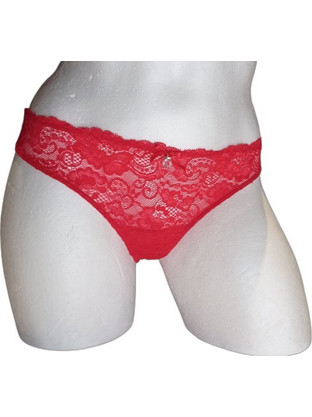 Minerva Γυναικείο Sexy Brazil με Δαντέλα Κόκκινο 85345-660