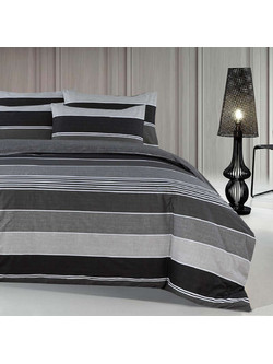 Espree Σετ Σεντόνια King Size Βαμβακερά με Λάστιχο 180x200+35 Grego Grey