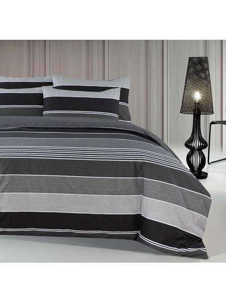Espree Σετ Σεντόνια King Size Βαμβακερά με Λάστιχο 180x200+35 Grego Grey