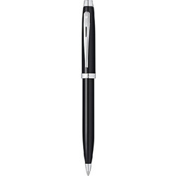 Sheaffer Chrome Cap Nickel Plate Trim Glossy Black Στυλό 9313-2