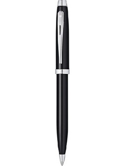 Sheaffer Chrome Cap Nickel Plate Trim Glossy Black Στυλό 9313-2