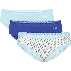 Sloggi Go Crush Βαμβακερά Γυναικεία Slip με Δαντέλα 3Pack 10219671-M007