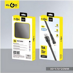 KLGO S-130 USB-A to Lightning Cable 1.2m Black