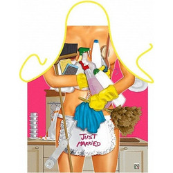ITATI Just Married Domestic Works Αστεία Sexy Ποδιά
