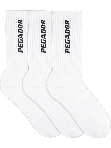 Pegador Ανδρικές Κάλτσες Ψηλές Λευκές 3Pack PGDR-1472/3P-004/001