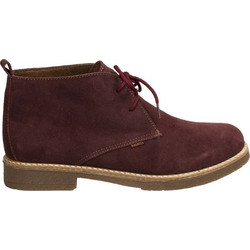Ragazza Γυναικεία Μποτάκια Chukka Suede Μπορντό με Χοντρό Χαμηλό Τακούνι 0120