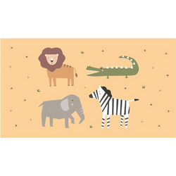 Monneka Wild Animals Παιδική Πετσέτα Θαλάσσης Microfiber Κίτρινη 90x160cm