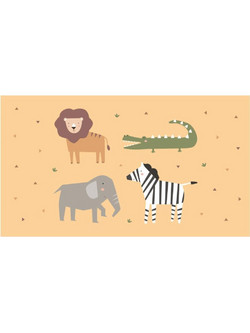 Monneka Wild Animals Παιδική Πετσέτα Θαλάσσης Microfiber Κίτρινη 90x160cm