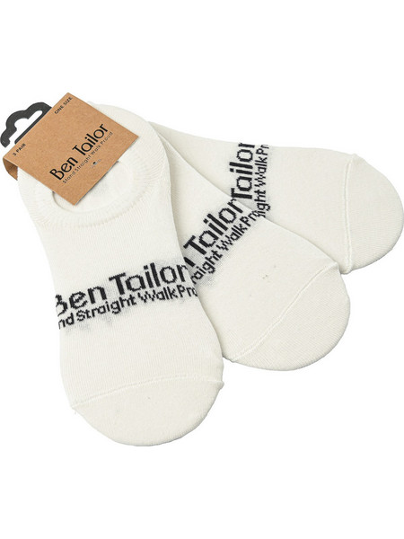 Ben Tailor Ανδρικές Κάλτσες Σοσόνια με Σχέδια Λευκές 3Pack BENT.1417