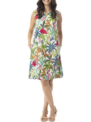 Orientique Mini Καλοκαιρινό Καθημερινό Φόρεμα Floral Λευκό 30196