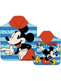 Mickey Παιδικό Πόντσο Θαλάσσης Microfiber Μπλε 55x110cm 8435746913154