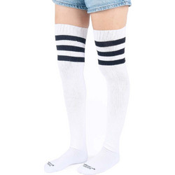American Socks Old School Ultra Γυναικείες Κάλτσες Ψηλές Λευκές AS018