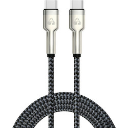 Powertech PTR-0198 Braided USB-C to USB-C 60W 1m Black