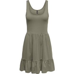 Only Mini Καλοκαιρινό Καθημερινό Φόρεμα Χακί 15371944