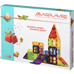 Magplayer Magnetic Tiles Set 70τμχ